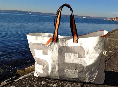 beach bag made from sails